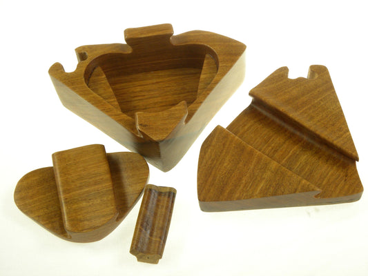 Superman, Handcrafted Wooden Puzzle Box with Secret Compartment, All Natural Intarsia Wood Art