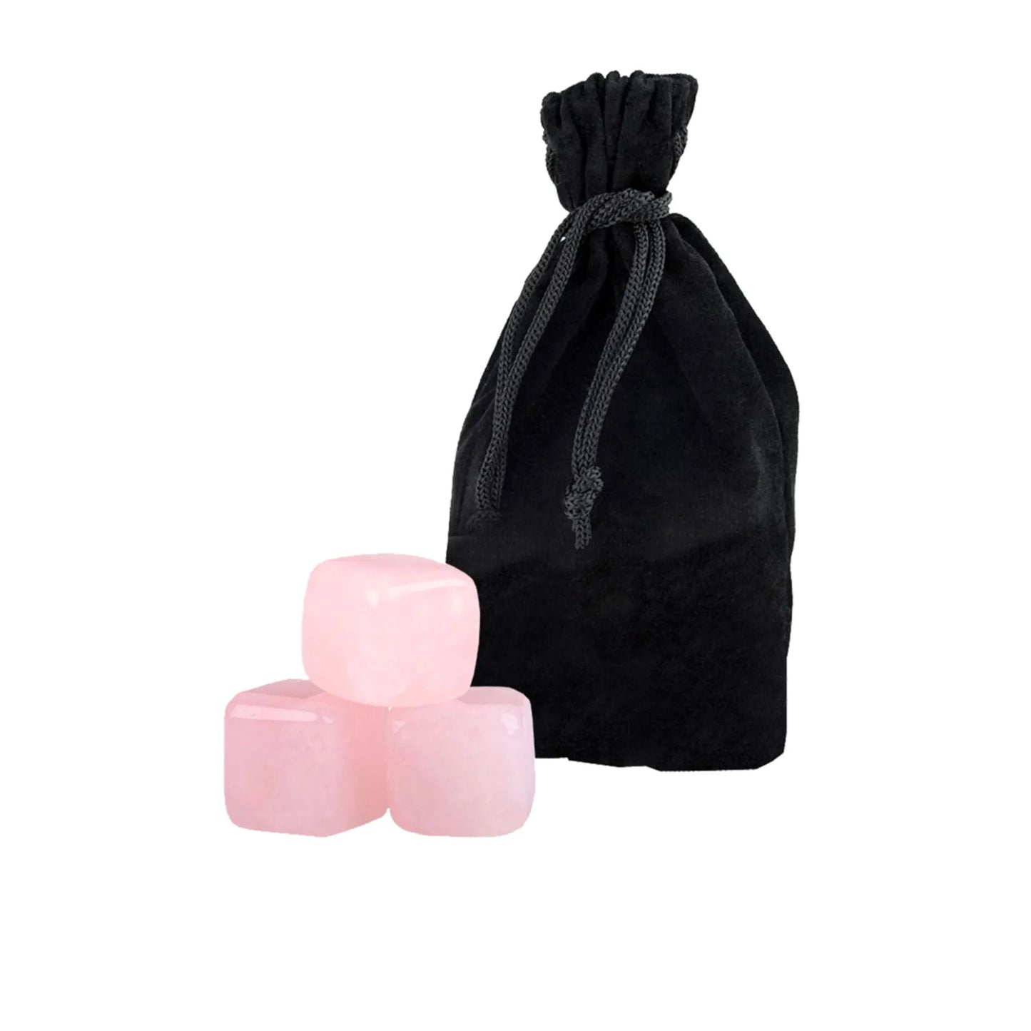 Rose Crystal Whiskey Chilling Stones – Gift‑Boxed Set of 8 with Storage Pouch