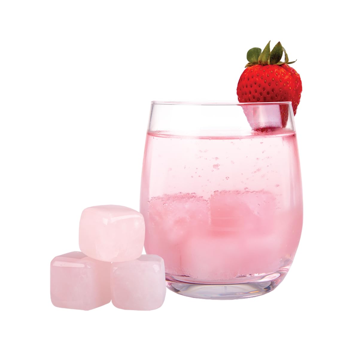 Rose Crystal Whiskey Chilling Stones – Gift‑Boxed Set of 8 with Storage Pouch