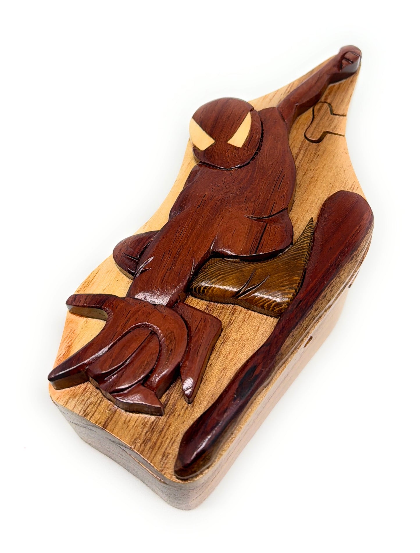 Spider-man Handcrafted Intarsia Wood Puzzle Box - Secret Compartment Keepsake,– Unique Gift, Jewelry Storage, Home Decor
