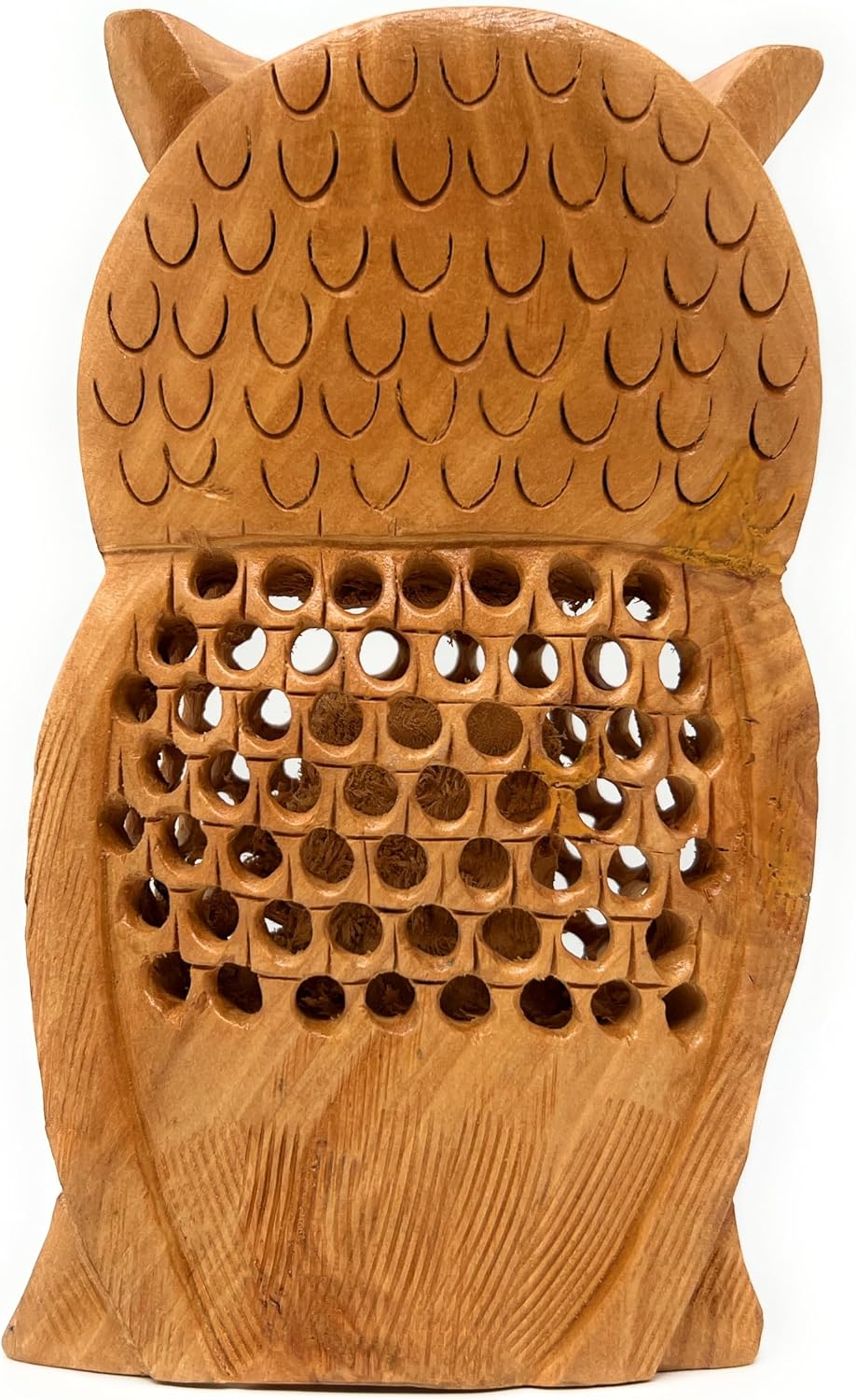 Hand‑Carved Cedar Wood Owl – Undercut Family Design & Aromatic Natural Finish