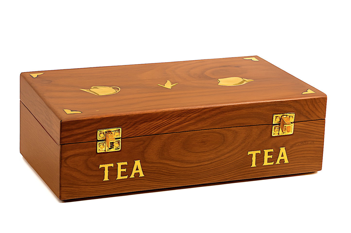 Handcrafted Rosewood Wooden Tea Bag Storage Box