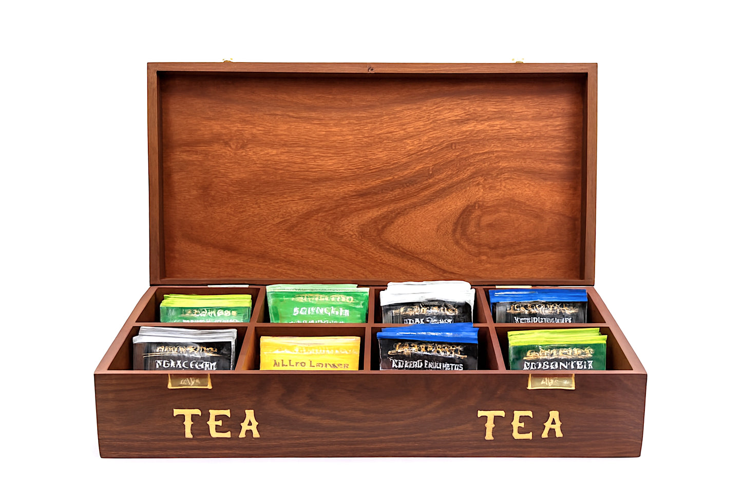 Handcrafted Rosewood Wooden Tea Bag Storage Box