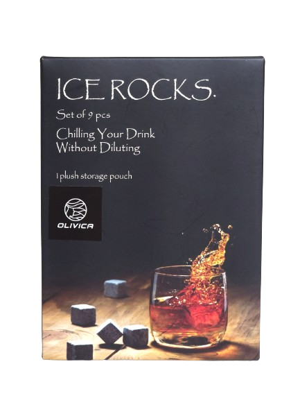 Rose Crystal Whiskey Chilling Stones – Gift‑Boxed Set of 8 with Storage Pouch