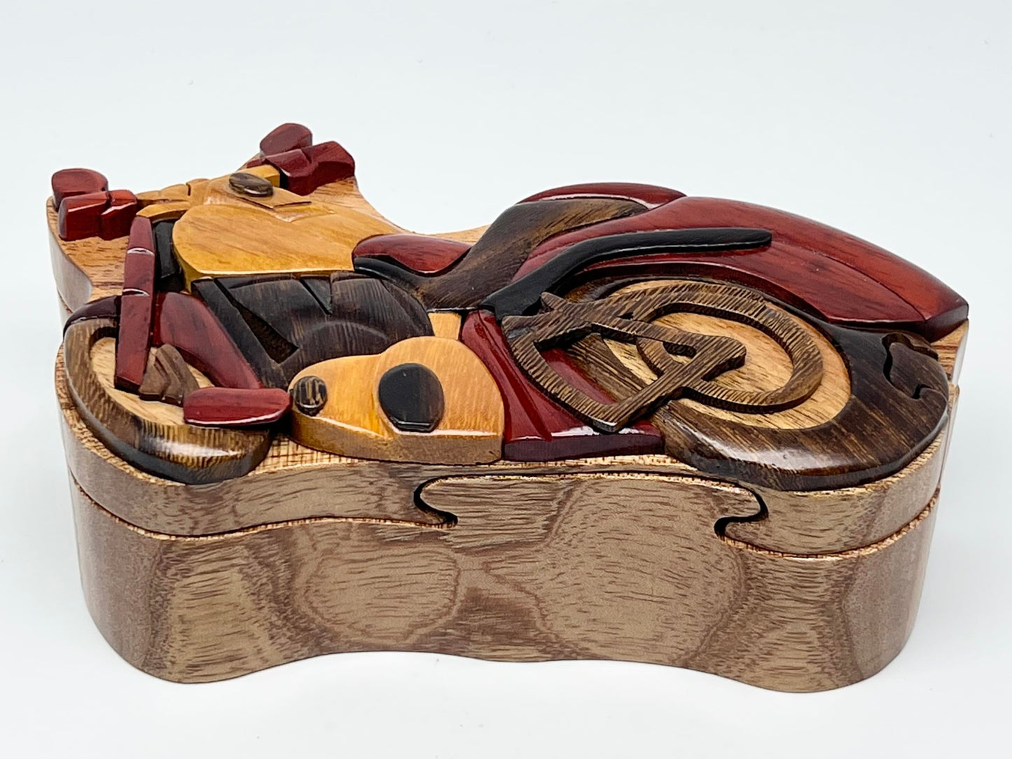 Motorcycle - All Natural Intarsia Wood Art